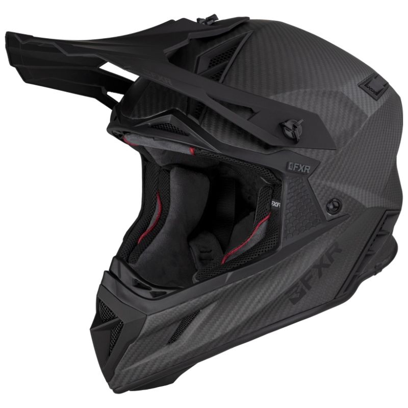 FXR Cross MC Helm Helium Carbon Schwarz