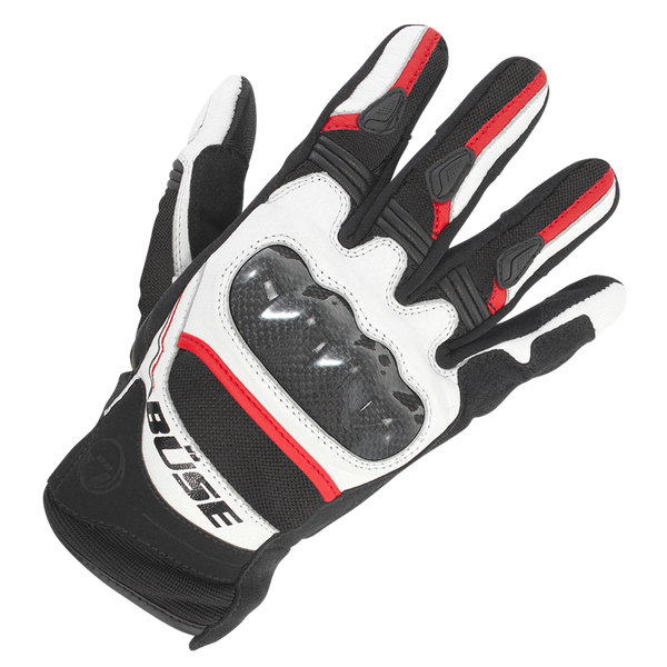 BÜSE Mc-Handschuhe Safe Ride Schwarz / Rot 
