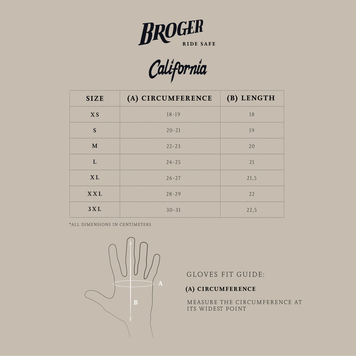 Broger Dam MC Gloves California Vintage Brown