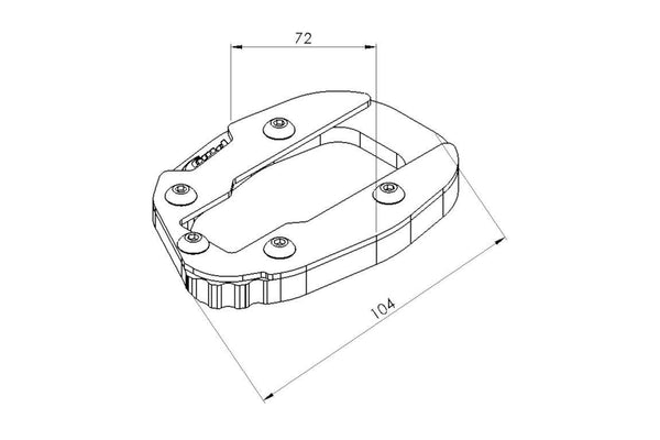 Seitenständer Fußvergrößerung Ducati Multistrada V4 C/B