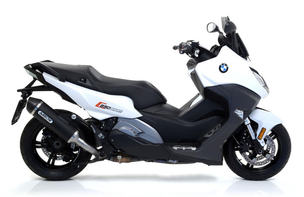 BMW C650 Sport 16/20 gay. Alumin. Darkrace-Tech Silencer with Carbon End Cap for 73009MI Link Pipe
