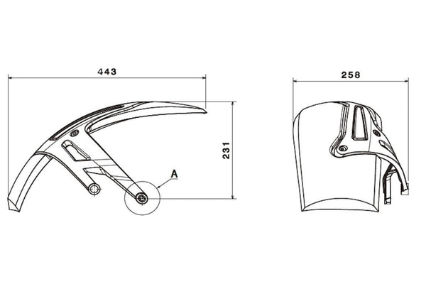 Hinterkoteletts BMW R1200R/RS 18-/R1250/RS 19-C/BLAH