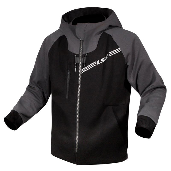 LS2 Textil Mc-Hoodie Throttle Schwarz / Dunkelgrau 