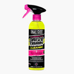 Muc-Off Drivetrain Cleaner 500ml med spraymunstycke för effektiv rengöring av cykelns drivlina. Perfekt för cykelunderhåll och tillbehör.