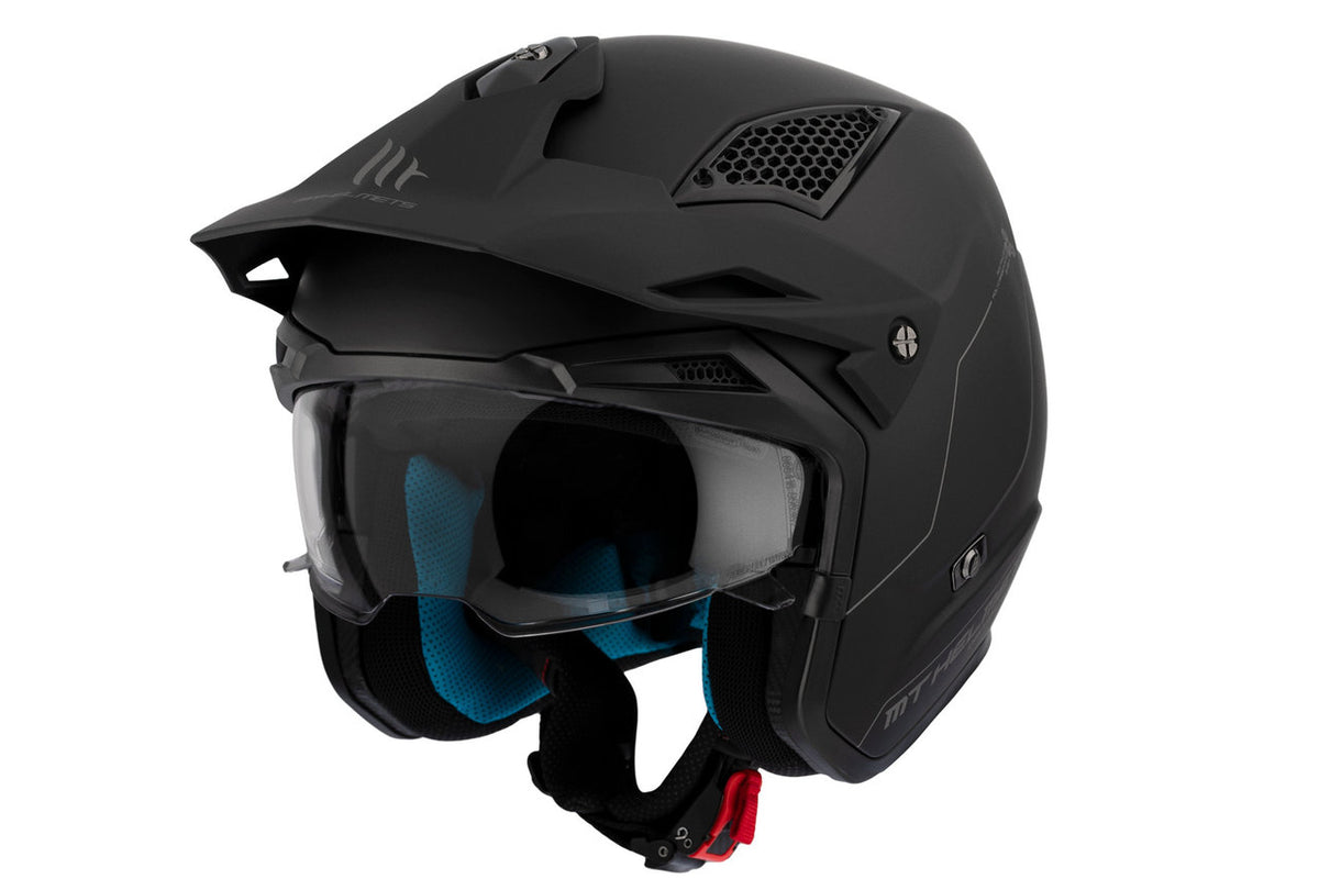 Mt Helmets Open MC Helmet District Solid A1 Matt Black