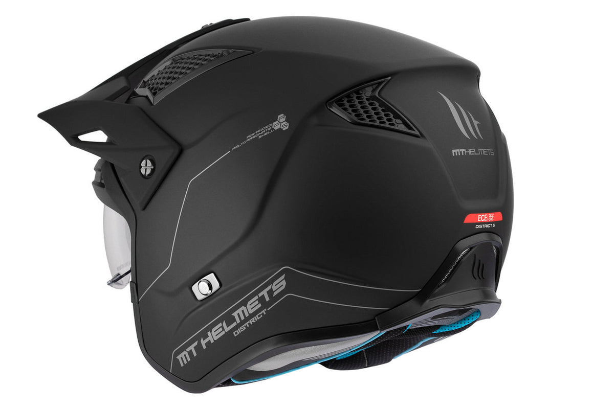 Mt Helmets Open MC Helmet District Solid A1 Matt Black