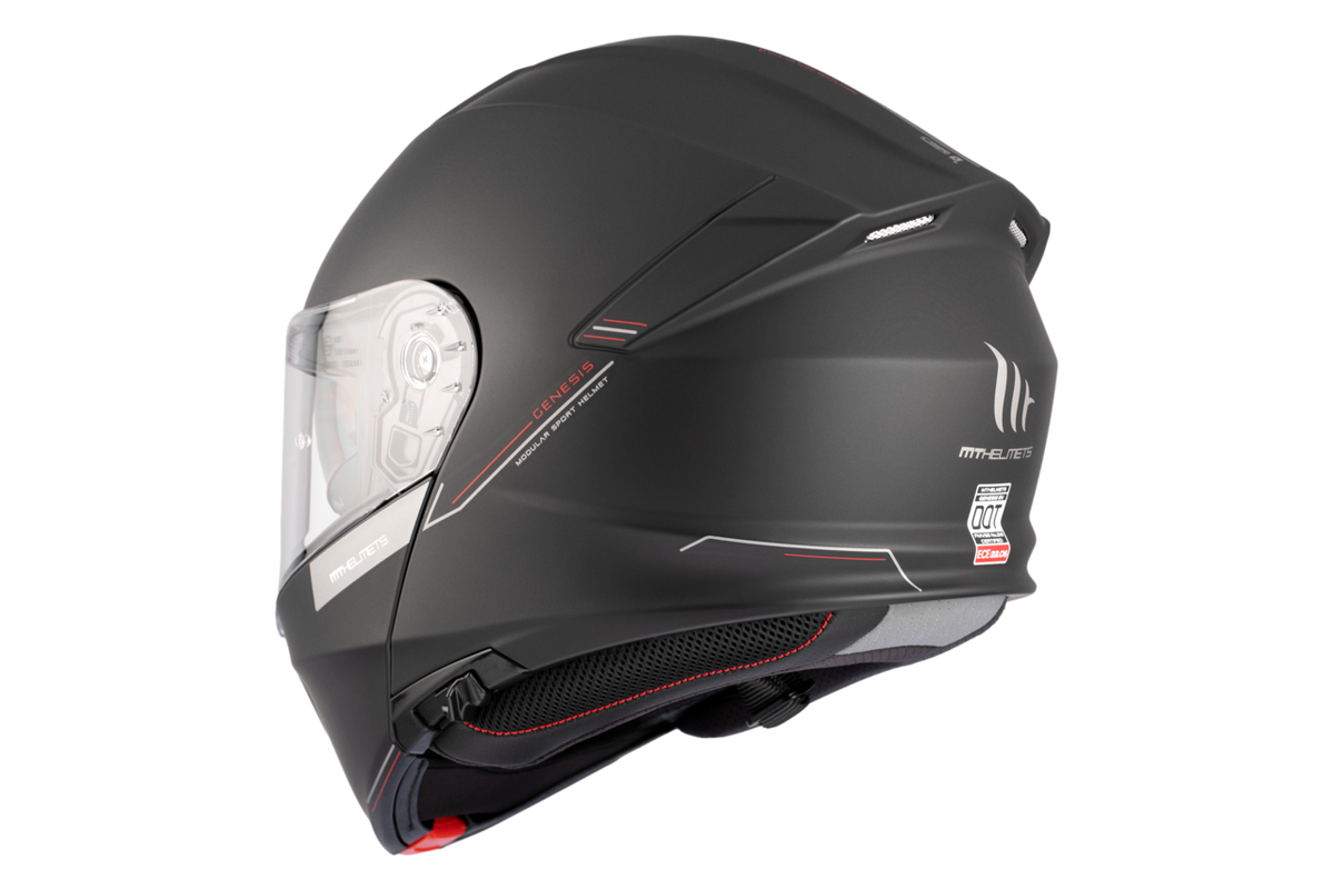 Mt Helmets Openable MC Helmet Genesis Sv Matt Black