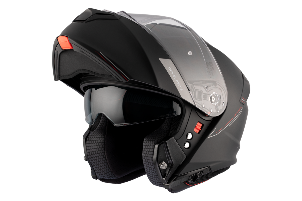 Mt Helmets Openable MC Helmet Genesis Sv Matt Black