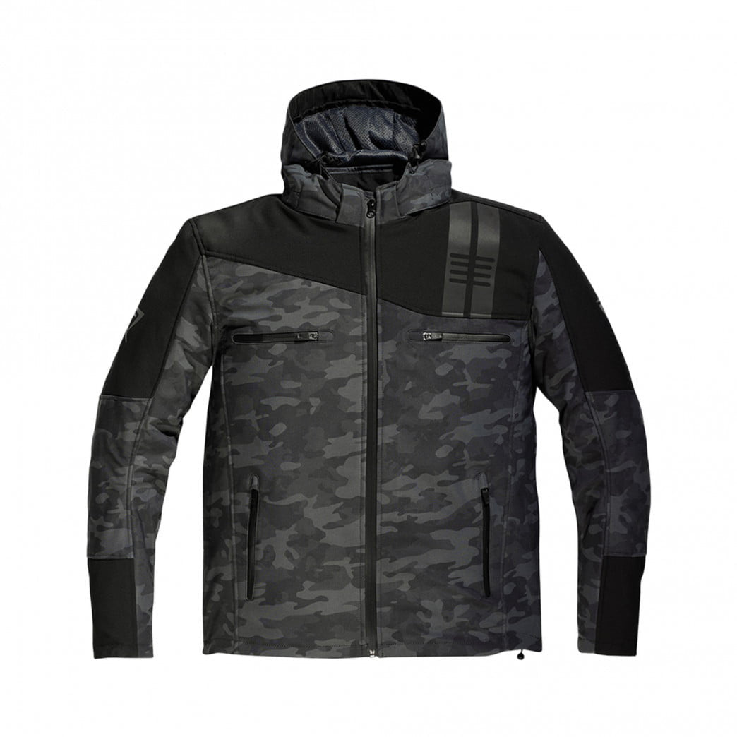 Difi Softshell Mc-Jacke Jamie Schwarz /Camo 