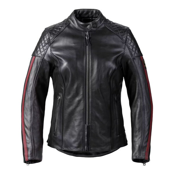 Triumph ladies mc-leather jacket braddan sport black