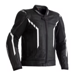 RST Mc-Lederjacke Axis Schwarz /Weiß 