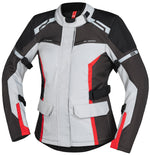 IXS Lady Textile MC-Jacket Evans-St 2.0 Grau /Rot