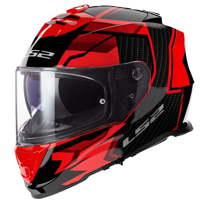 LS2 Integral MC Helm Storm II Tracker Schwarz /Rot