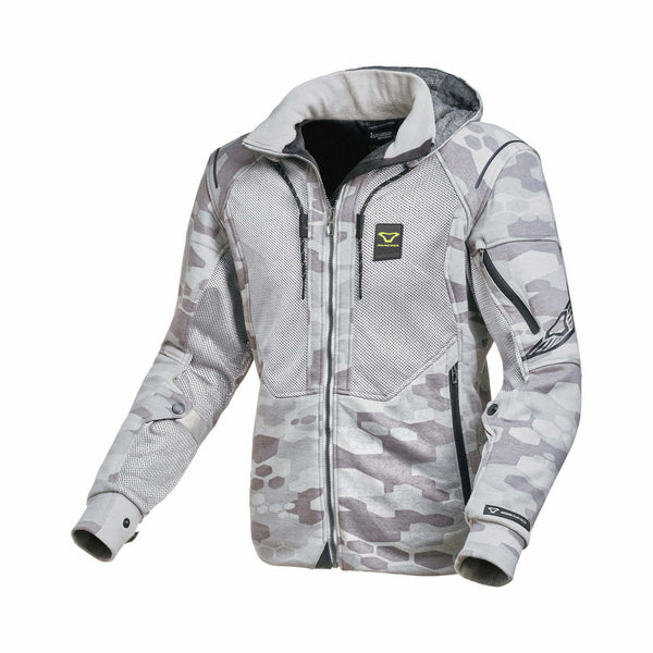 Macna Kevlar Mc-Hoodie Breeze Grau / Camo 