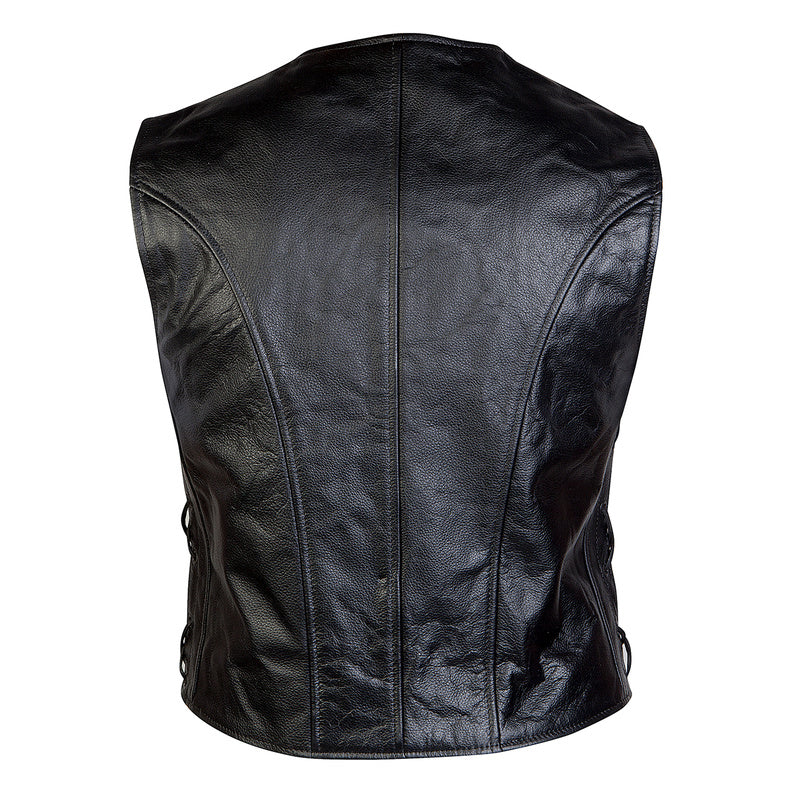 Ozone mc-leather vest staff black