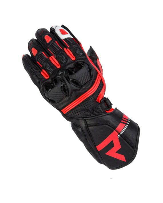 Rebelhorn Women Mc-Gloves St. Long Black /Rot