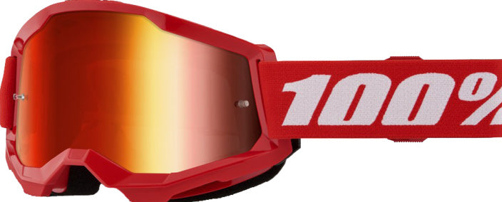 100% Goggles Strata 2 Red - Mirror