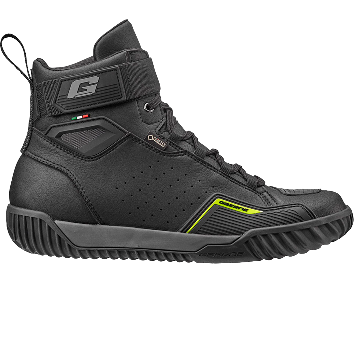 Gaerne Gore-Tex® Mc-Skor G Rocket Svart – vattentät motorcykelsko med Gore-Tex®-membran för optimal komfort och skydd. Stilren design i svart med förstärkta partier.