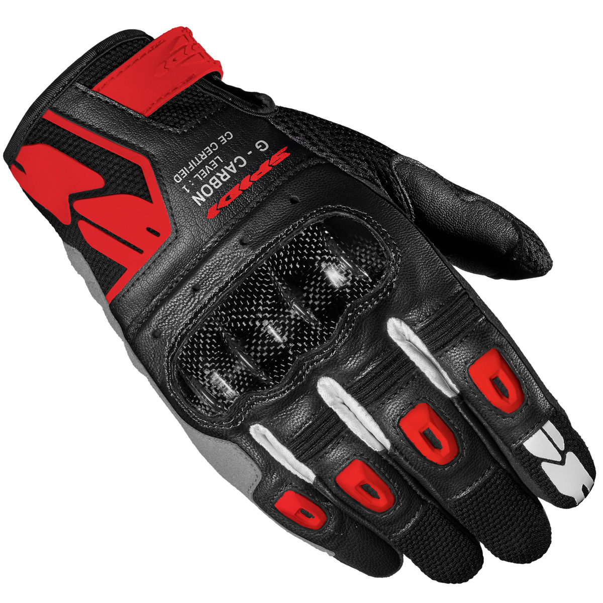 Spidi MC Handschuhe g-carbon schwarz /rot