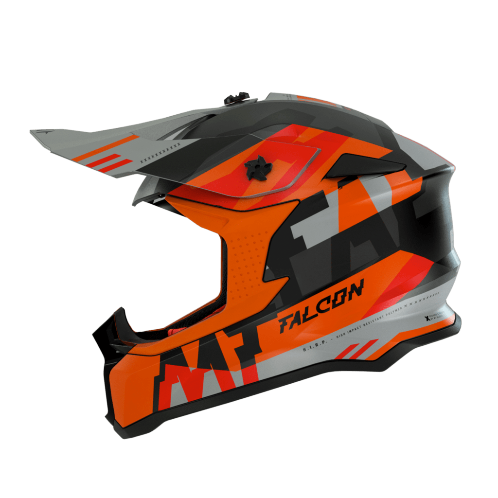 MT Helme Cross MC Helm Ayra Falcon Matt Orange